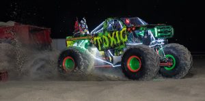 Toxic Monster Truck in action on the beach